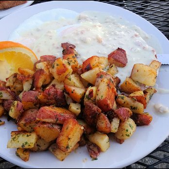 Katrina's Cafe - Close-up of my main plate, which gives you an idea of the beauty of Katrina's potatoes. - Breakfast & Brunch Near Me - Auburn, California Katrina's Cafe - Close-up of my main plate, which gives you an idea of the beauty of Katrina's potatoes. - Breakfast & Brunch Near Me - Auburn, California