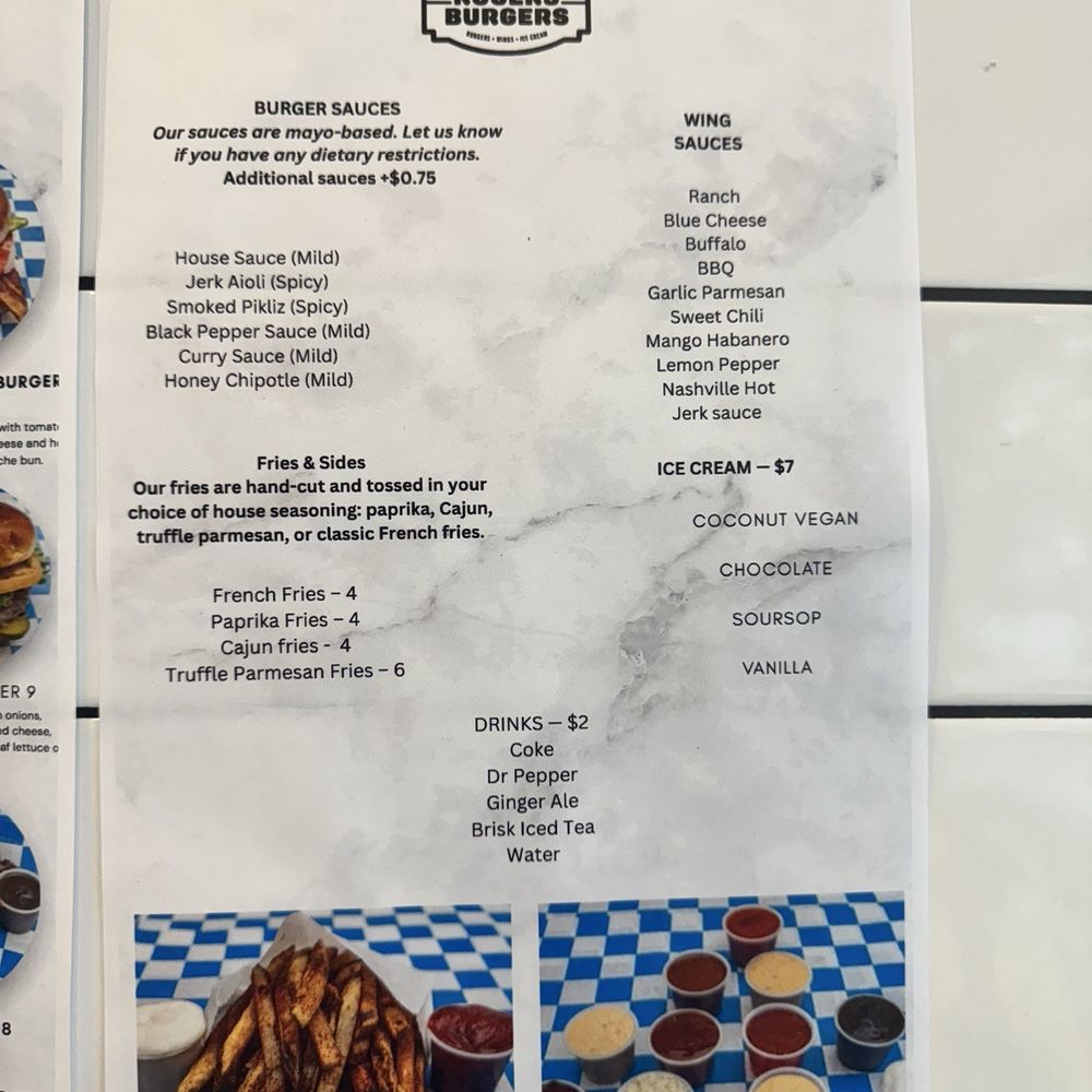 Rogers Burgers - Menu - Chicken Wings Near Me - Brooklyn, New York Rogers Burgers - Menu - Chicken Wings Near Me - Brooklyn, New York