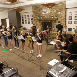 Some of our Band Students preparing for a big performance!
