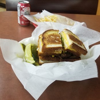 Herm's Palace - Grilled Cheese burger w/ Fries and Drink - American Near Me - Skokie, Illinois Herm's Palace - Grilled Cheese burger w/ Fries and Drink - American Near Me - Skokie, Illinois