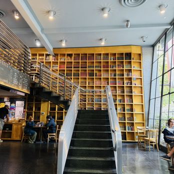 Top Pot Doughnuts - Books and staircase - Bakeries Near Me - Seattle, Washington Top Pot Doughnuts - Books and staircase - Bakeries Near Me - Seattle, Washington