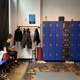 Lockers and front area of studio Lockers and front area of studio