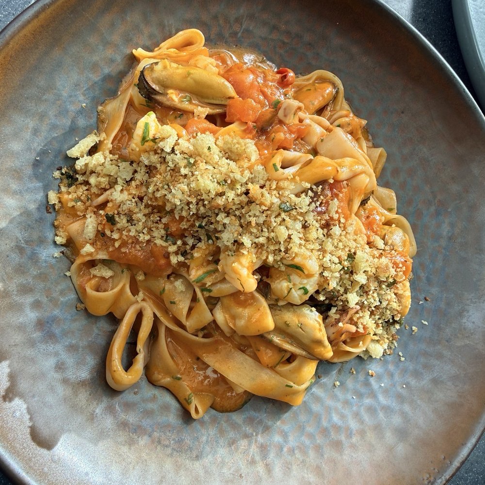 Aiona - Seafood Fettucine - Mediterranean Near Me - Sacramento, California