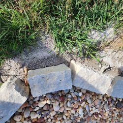 Lumbee Tree Service - Again, big gaps sitting on sand, not cut right and nit a nice finish look.