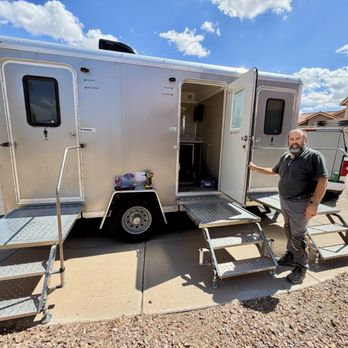 Sams Luxe Loos - Here's Marcus, the owner, great guy, dropping off and setting up for our event. Couldn't have gone better! Thanks Marcus! - Portable Toilet Services Near Me Sams Luxe Loos - Here's Marcus, the owner, great guy, dropping off and setting up for our event. Couldn't have gone better! Thanks Marcus! - Portable Toilet Services Near Me