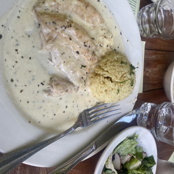 Zaytoon - Lemon Chicken with rice pilaf and salad - Lebanese Near Me - Santa Barbara, California Zaytoon - Lemon Chicken with rice pilaf and salad - Lebanese Near Me - Santa Barbara, California
