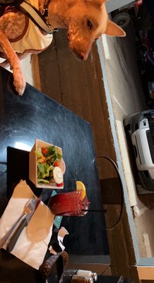 Photo of Chilleen's on 17 - Black Canyon City, AZ, US. Side salad and holiday drink