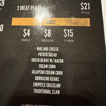 B-Daddy's BBQ - Menu 3/2023 - Barbeque Near Me - Helotes, Texas