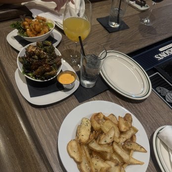 PrimeTime Restaurant - Chili Pop Shrimp Brussels Sprouts Side Truffle Fries - Breakfast & Brunch Near Me - College Park, Maryland