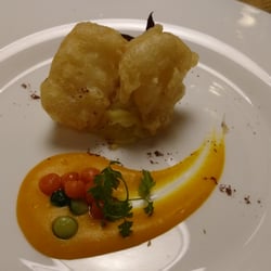 San Domenico - Baccalà in tempura con crema di ceci
