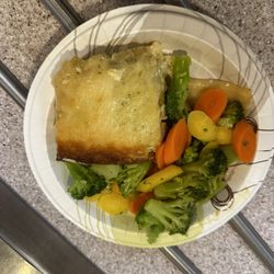 Sutter Davis Hospital Cafeteria - Chicken lasagna and vegetables $6.26! DELICIOUS!
