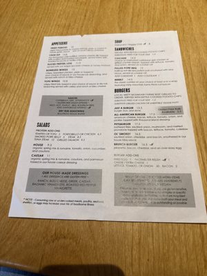 Menu photo 2 Bullfrog Brewery Williamsport, PA