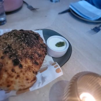 Mesiba - Frena Bread- Delicious (shatta with yogurt side) - Cocktail Bars Near Me - Brooklyn, New York