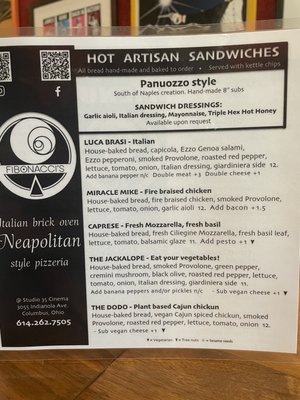 Menu photo 2 Fibonacci’s Pizzeria Columbus, OH