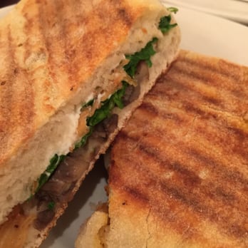 Il Bambino - Goat Cheese panini-baby arugula, roast mushrooms, fried shallot, Lawless' spicy mayo - Italian Near Me - Astoria, New York