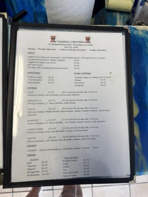 Menu photo 3 Taqueria 2 Brothers Terrytown, LA Menu photo 3 Taqueria 2 Brothers Terrytown, LA