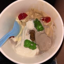 YoYumYum Frozen Yogurt - Half eaten cup
