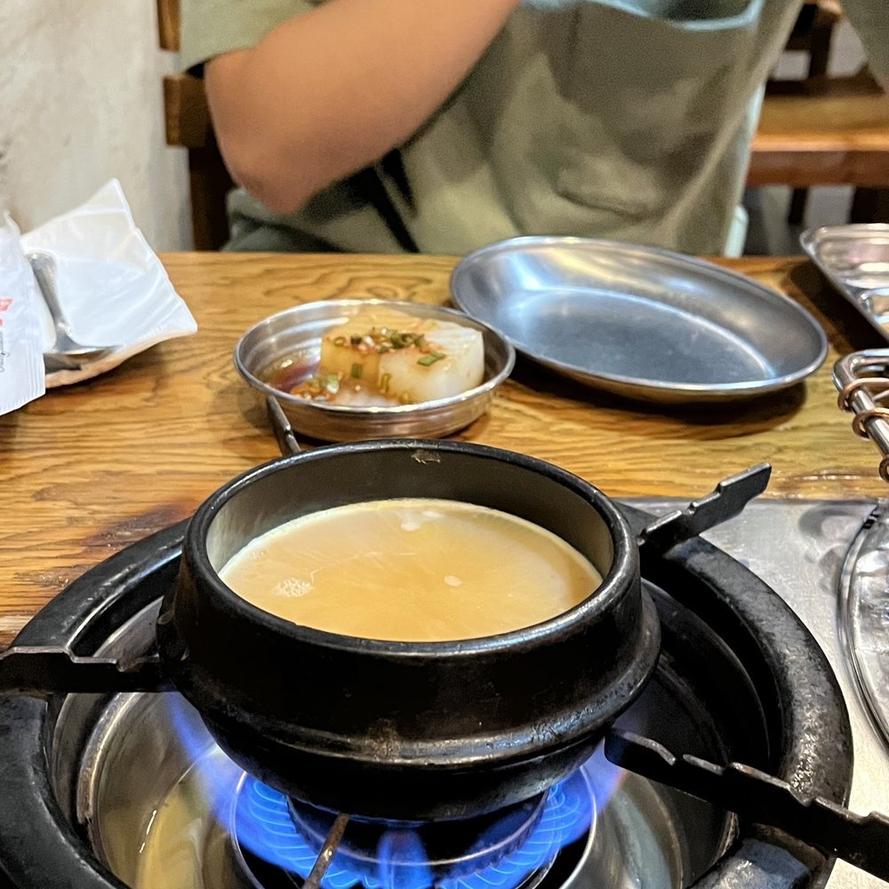 Jongro BBQ Flushing - egg souffle in the making - Korean Near Me - Flushing, New York