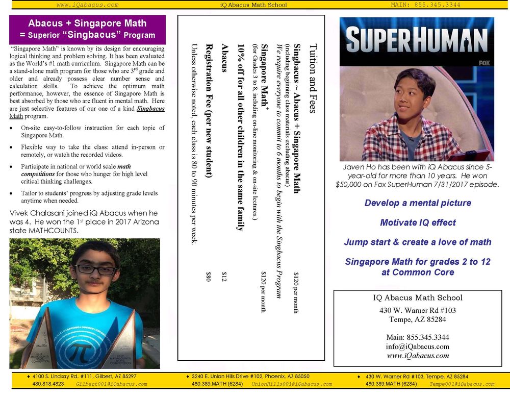 IQ Abacus Math School - reading tutor in Gilbert, AZ