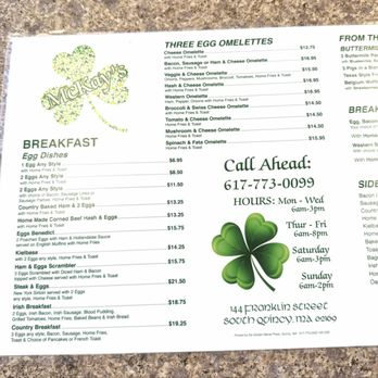 Mckay's - Breakfast & Brunch Near Me - Quincy, Massachusetts