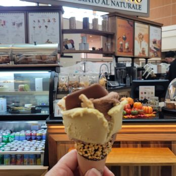 Amorino Gelato - Small cone with hazelnut and pistachio Gelato - Gelato Near Me - Indianapolis, Indiana Amorino Gelato - Small cone with hazelnut and pistachio Gelato - Gelato Near Me - Indianapolis, Indiana