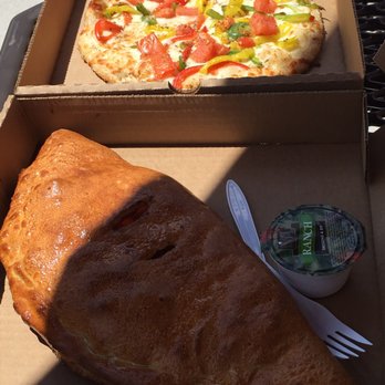 DelGrosso's Park & Laguna Splash - Top, white pizza. Bottom, buffalo chicken stromboli. - Amusement Parks Near Me - Tipton, Pennsylvania