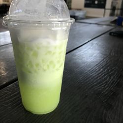 The drink I got, Honeydew'd It had honeydew passion fruit, cream, and whipped cream on top! It was so good and very refreshing.