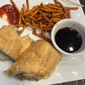 Cold Beers & Cheeseburgers - Beef sandwich minus a couple bites - Sports Bars Near Me - Euless, Texas