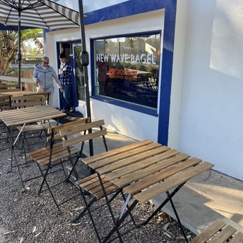 New Wave Bagel - Outdoor seating - Bagels Near Me - Encinitas, California New Wave Bagel - Outdoor seating - Bagels Near Me - Encinitas, California