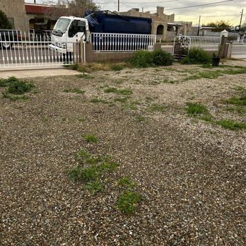 Moises Hilario Trujillo Landscaping - BEFORE: gravel and winter monsoon fueled weeds - Landscaping Near Me