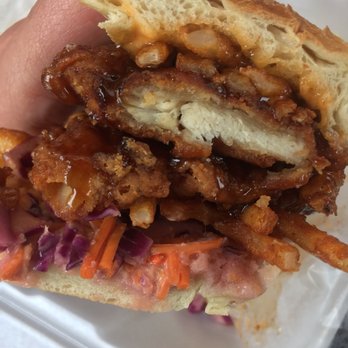 Jonny C's NY Deli - "The soul stealer" chicken fingers, honey stinging garlic sauce, sweet chili coleslaw, sriracha mayo, seasoned fries - Caterers Near Me - Amherst, New York