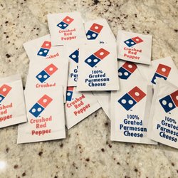 Domino's Pizza - Love the red peppers and grated parmesan cheese!