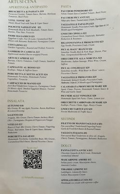 Menu photo 3 Artusi Restaurant New Westminster, BC