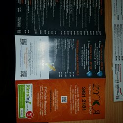 Zyka - Take away menu exterior