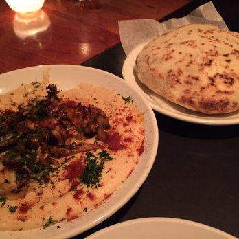 Mediterranean Exploration - Hummus with maitake mushrooms - Mediterranean Near Me - Portland, Oregon