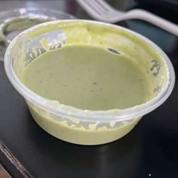 Panera Bread - Aerial view of one salad dressing about 45% filled. - Sandwiches Near Me - Schererville, Indiana Panera Bread - Aerial view of one salad dressing about 45% filled. - Sandwiches Near Me - Schererville, Indiana