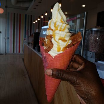 MN Nice Cream - Vanilla ice cream, in a fun cone with sprinkles, carmel and bacon! - Ice Cream & Frozen Yogurt Near Me - Minneapolis, Minnesota MN Nice Cream - Vanilla ice cream, in a fun cone with sprinkles, carmel and bacon! - Ice Cream & Frozen Yogurt Near Me - Minneapolis, Minnesota