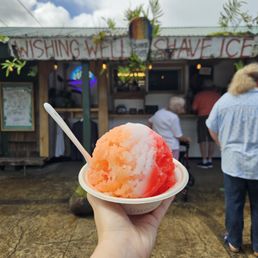 pog + coconut + strawberry shaved ice pog + coconut + strawberry shaved ice