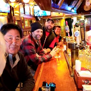 Photo of The Lodge Tavern - Chicago, IL, United States. Alex, the fun bartender at The Lodge...day drinking at it's best!