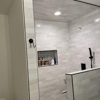 Bedrosians Tile & Stone - We used Black Schluter for the trim. It took putting it all together before I decided I liked it. - Building Supplies Near Me - Sylmar, California Bedrosians Tile & Stone - We used Black Schluter for the trim. It took putting it all together before I decided I liked it. - Building Supplies Near Me - Sylmar, California