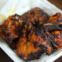Global Grill and Halal Meat - Chargha Tamam ($11.99) – whole chicken marinated in herbs and spices, grilled in clay oven. Huge serving, especially for the price!
