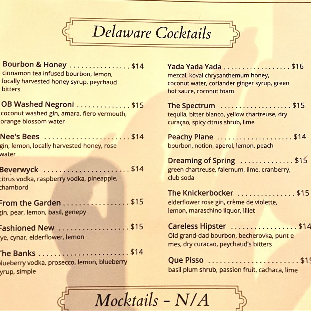 The Delaware Restaurant & Bar - Creative cocktail menu - bravo. - New American Near Me - Albany, New York The Delaware Restaurant & Bar - Creative cocktail menu - bravo. - New American Near Me - Albany, New York