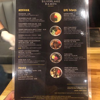 Silverlake Ramen - Menu - Ramen Near Me - Atlanta, Georgia Silverlake Ramen - Menu - Ramen Near Me - Atlanta, Georgia