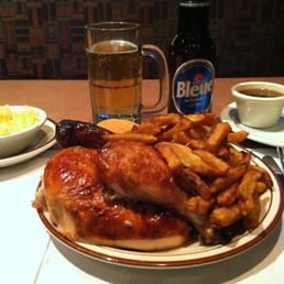 Half Chicken with Fries, Cole Slaw, and Bleu Half Chicken with Fries, Cole Slaw, and Bleu