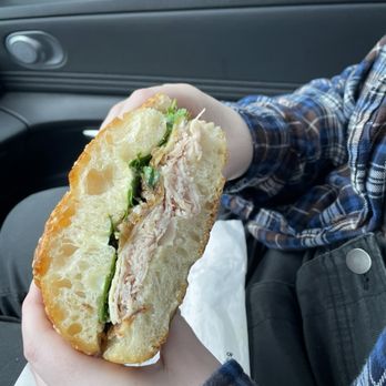 Artie’s - TURKEY SWISS Garlic Mayo, Swiss Cheese, Balsamic Glazed Cipollini Onion, Crispy Onion, Mixed Greens, Lemon Vinaigrette. - Bakeries Near Me - Hamilton, Ontario Artie’s - TURKEY SWISS Garlic Mayo, Swiss Cheese, Balsamic Glazed Cipollini Onion, Crispy Onion, Mixed Greens, Lemon Vinaigrette. - Bakeries Near Me - Hamilton, Ontario