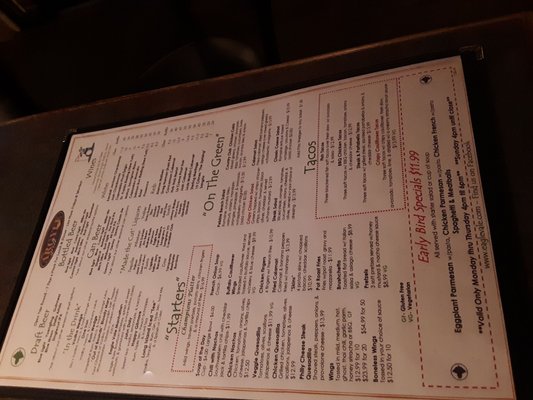 Menu photo 1 Argyle Grill At Eagle Vale Fairport, NY