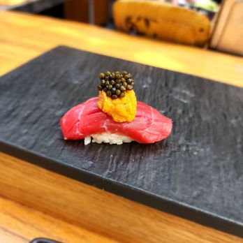 Sushi Lab Rooftop - Bluefin Tuna with Hokkaido Uni and caviar - Japanese Near Me - New York, New York Sushi Lab Rooftop - Bluefin Tuna with Hokkaido Uni and caviar - Japanese Near Me - New York, New York