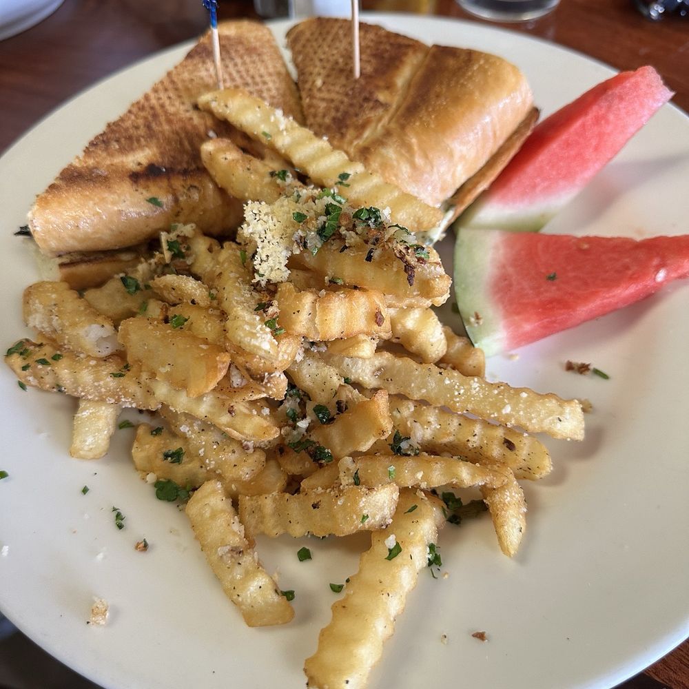 Garlic City Cafe - Garlic Chicken and Eggplant Panini - American Near Me - Gilroy, California Garlic City Cafe - Garlic Chicken and Eggplant Panini - American Near Me - Gilroy, California
