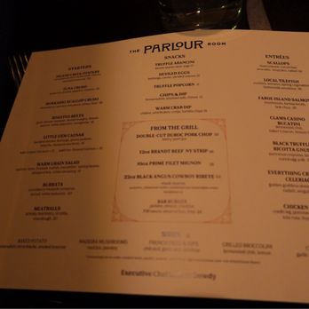 The Parlour Room - Menu - Cocktail Bars Near Me - New York, New York