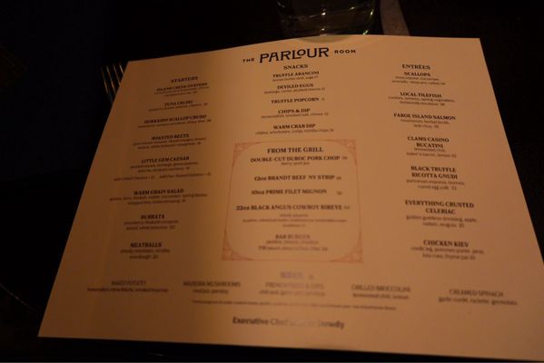 Menu photo 5 The Parlour Room New York, NY Menu photo 5 The Parlour Room New York, NY